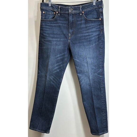 American Eagle Jeans Mens 34X30 (37x29 Actual) Blue Denim Flex Relaxed Straight - Picture 2 of 16